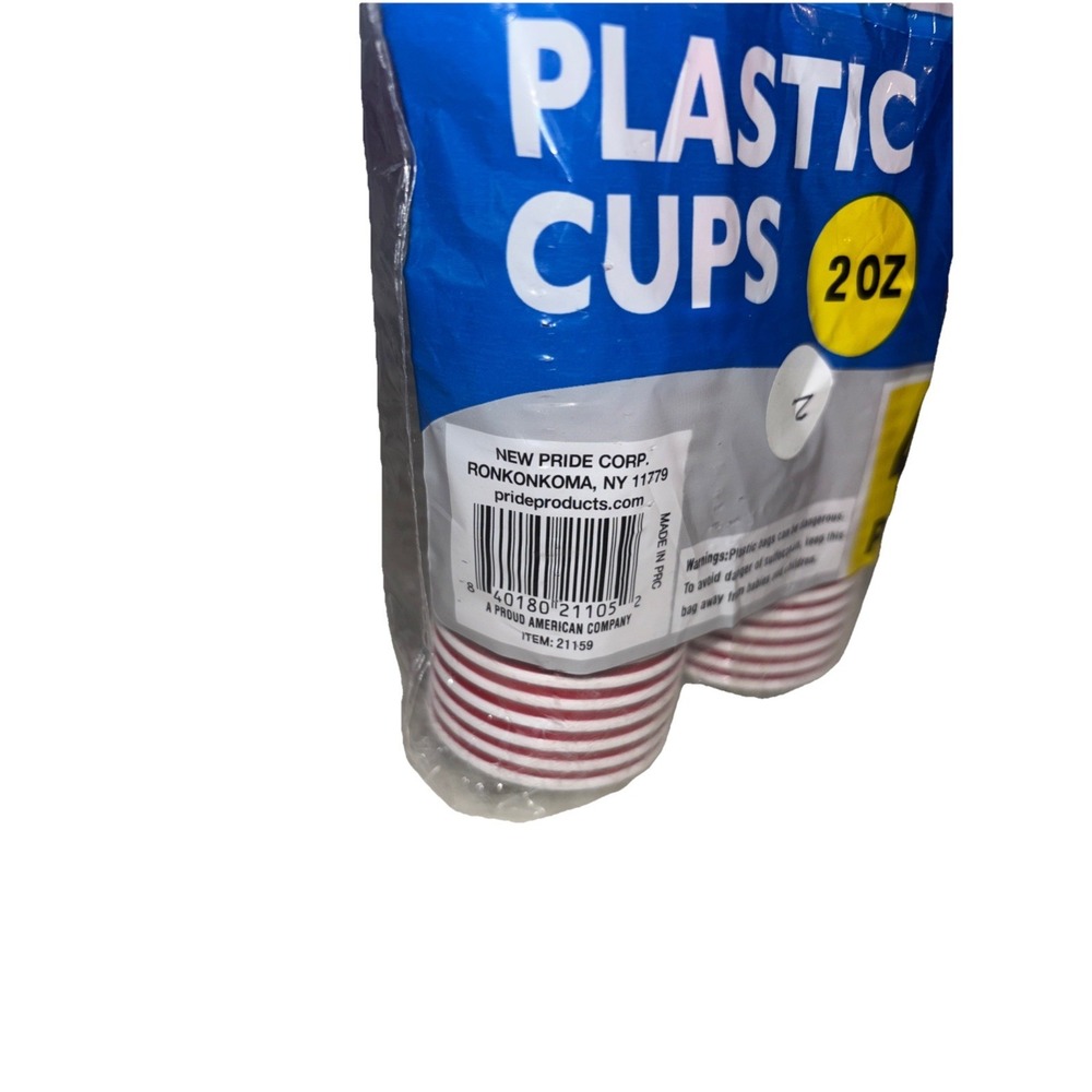 Dispoze It  2oz Red Plastic Mini Cups 40 Pack Shot Cups‎ Party Mini Cup - Picture 3 of 4